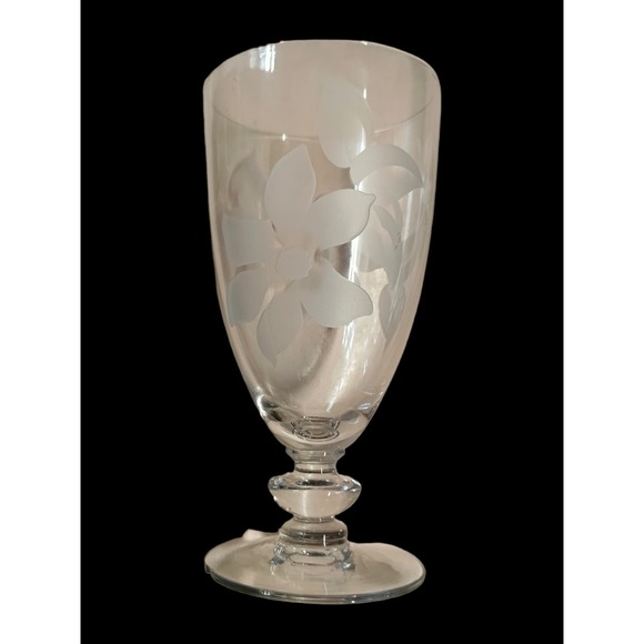 Duncan & Miller Clematis 6 1/2" Ice Tea Goblets. Set of 5 - Picture 3 of 4